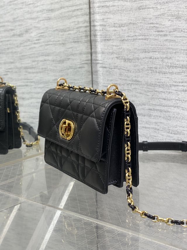 Dior original calfskin mini caro bag M9240 black