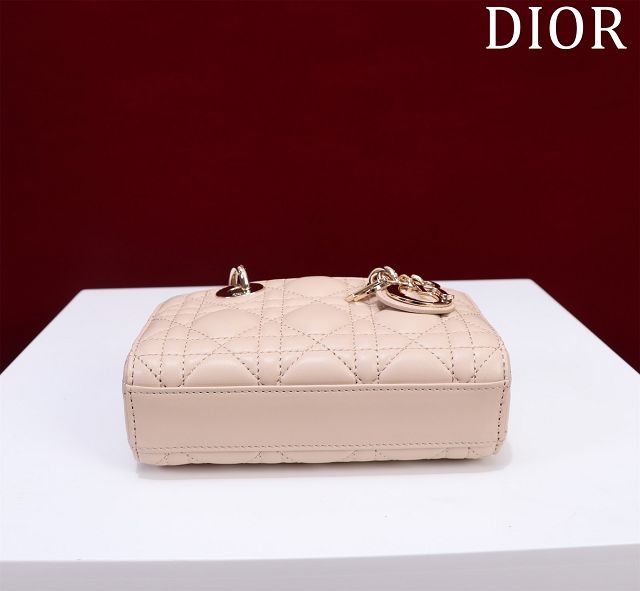 Dior original lambskin lady D-Joy micro bag S0910 beige