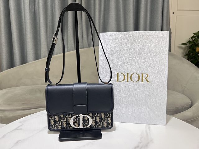 Dior original calfskin&cotton 30 montaigne bag M9203 blue