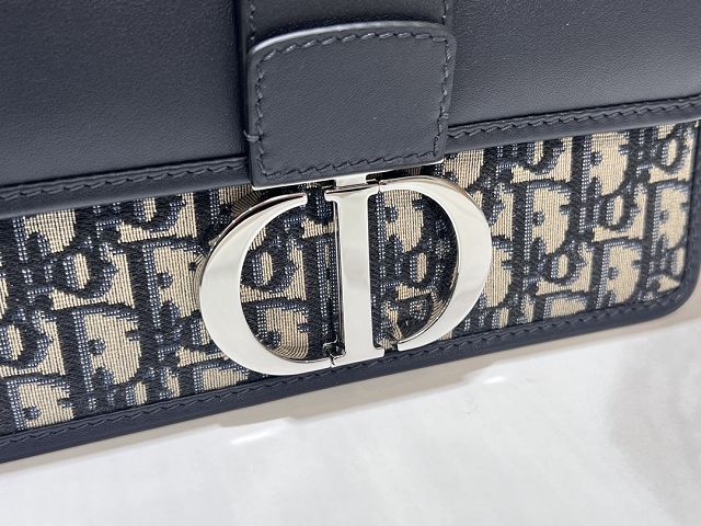 Dior original calfskin&cotton 30 montaigne bag M9203 blue