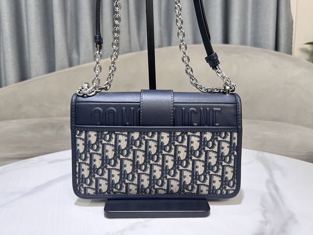 Dior original calfskin&cotton 30 montaigne chain bag M9208 blue