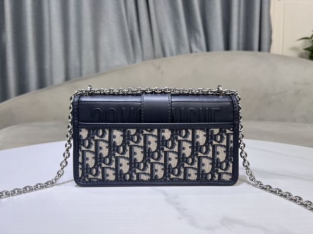 Dior original calfskin&cotton 30 montaigne east-west bag M9334 blue