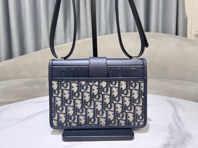 Dior original calfskin&cotton small 30 montaigne bag M9234 blue