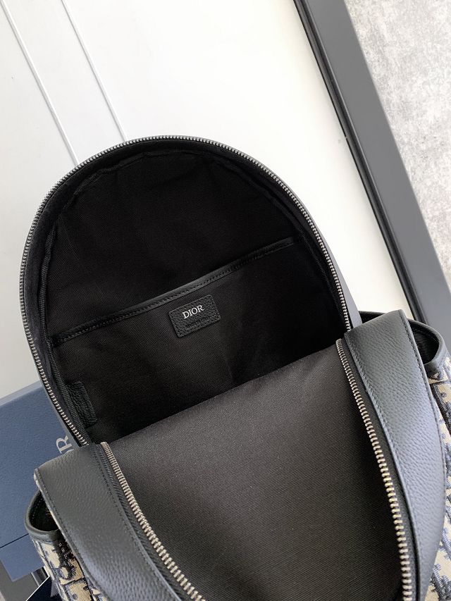Dior original canvas 8 backpack 1EIBA178 dark blue