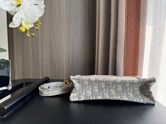 Dior original cotton mini book tote S5573 grey