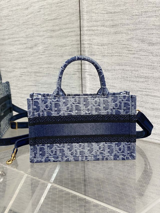 Dior original denim mini book tote S5573 blue