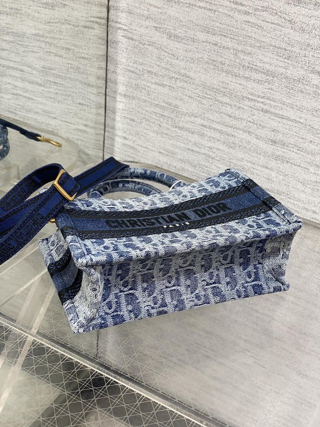 Dior original denim mini book tote S5573 blue