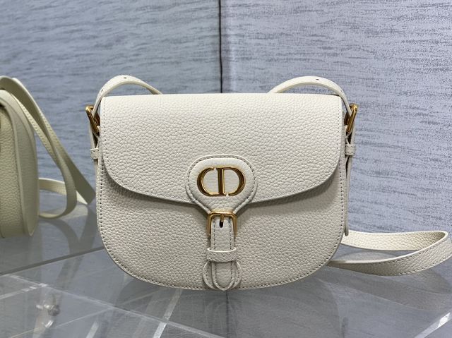 Dior original grained calfskin medium bobby bag M9319 white