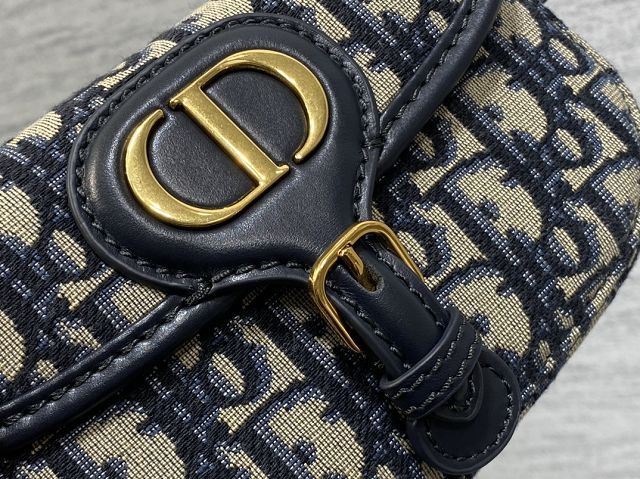 Dior original jacquard mini bobby east-west bag S5713 blue