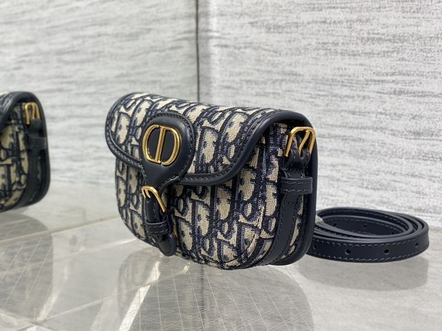 Dior original jacquard mini bobby east-west bag S5713 blue