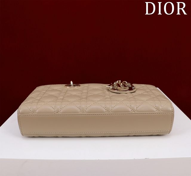 Dior original lambskin medium lady D-Joy bag M0540 apricot