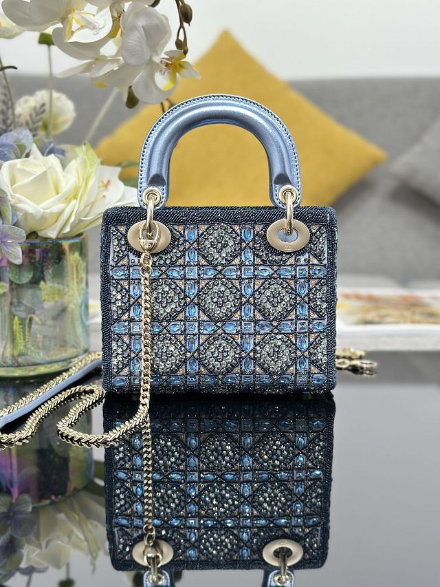 Dior original lambskin mini lady bag M0505 