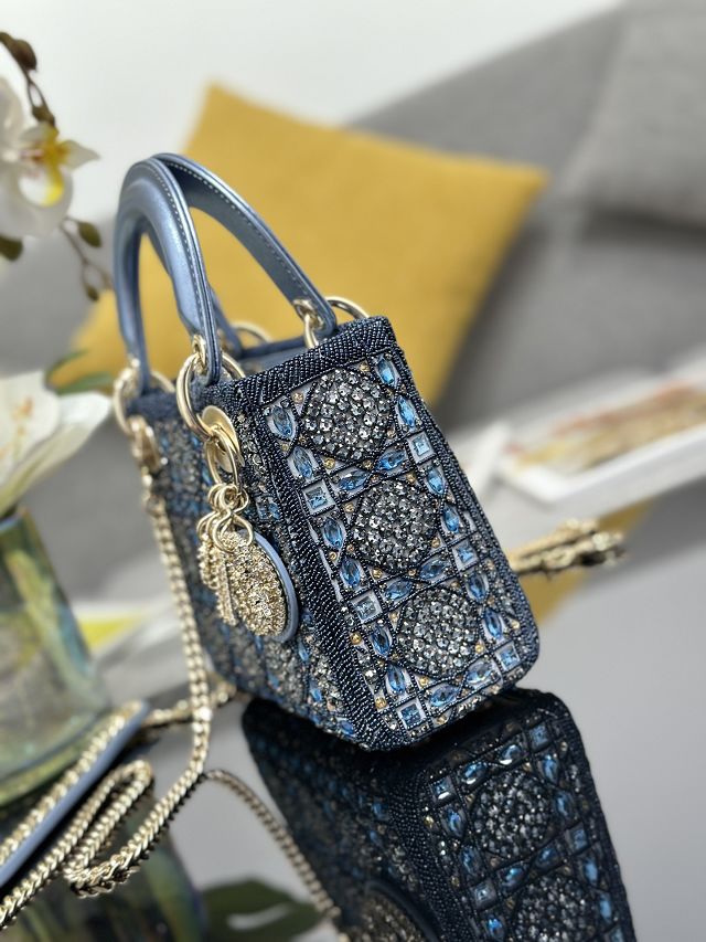 Dior original lambskin mini lady bag M0505 