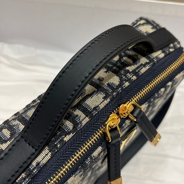 Dior original cotton small camera bag S2377 blue