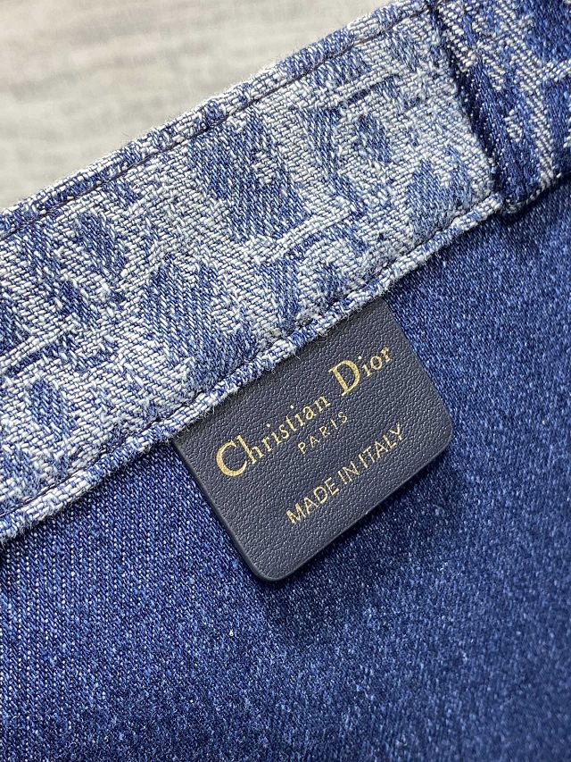 Dior original denim small book tote bag M1265 blue