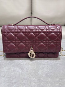 Dior original lambskin my dior top handle bag M0997 bordeaux