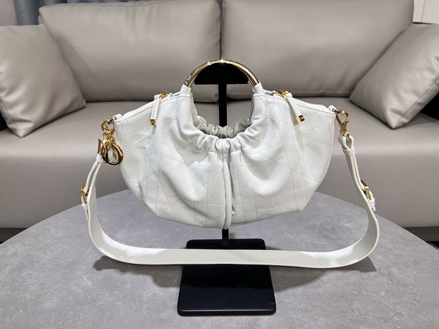 Dior original calfskin walk in purse M4511 white