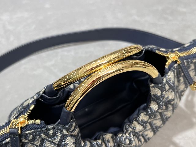 Dior original cotton walk in purse M4511 blue