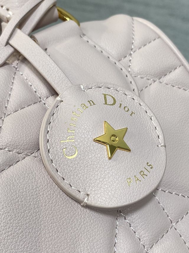 Dior original calfskin groove 20 bag M1364 light pink