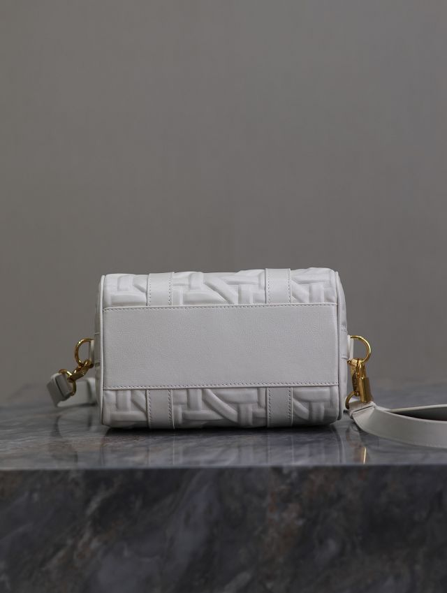 Dior original calfskin groove 20 bag M1364-2 white