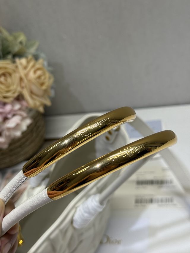 Dior original calfskin medium toujours tote bag M1166 white