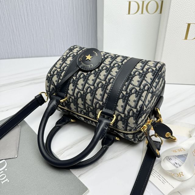 Dior original cotton groove 20 bag M1364 blue