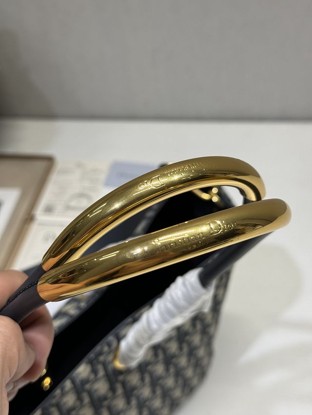 Dior original cotton medium toujours tote bag M1166 blue