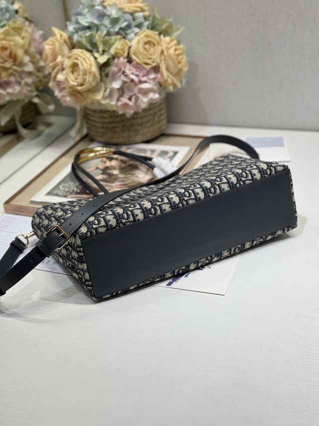 Dior original cotton medium toujours tote bag M1166 blue