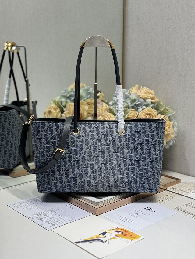 Dior original denim medium toujours tote bag M1166 blue