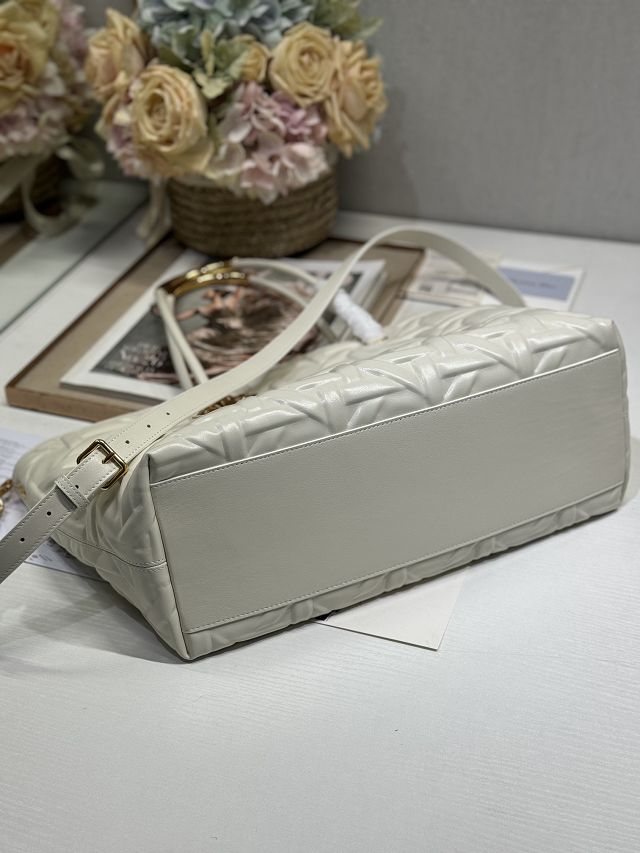 Dior original calfskin large toujours tote bag M1167 white