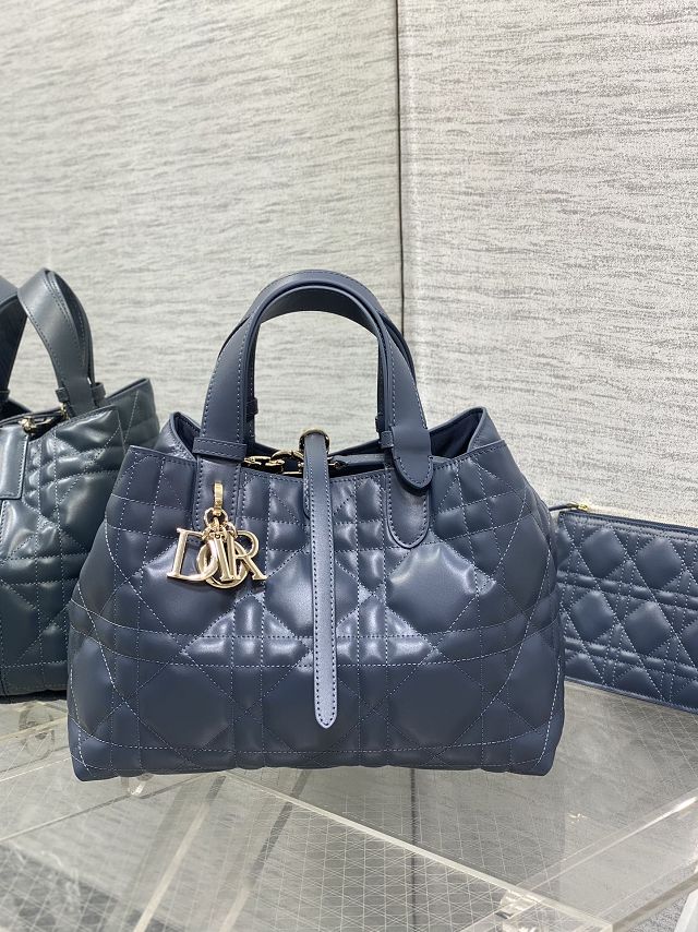 Dior original calfskin medium toujours bag M2821 dark blue