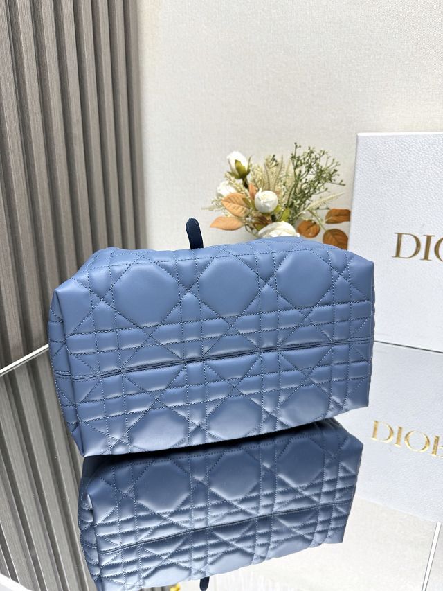 Dior original calfskin medium toujours bag M2821 denim blue