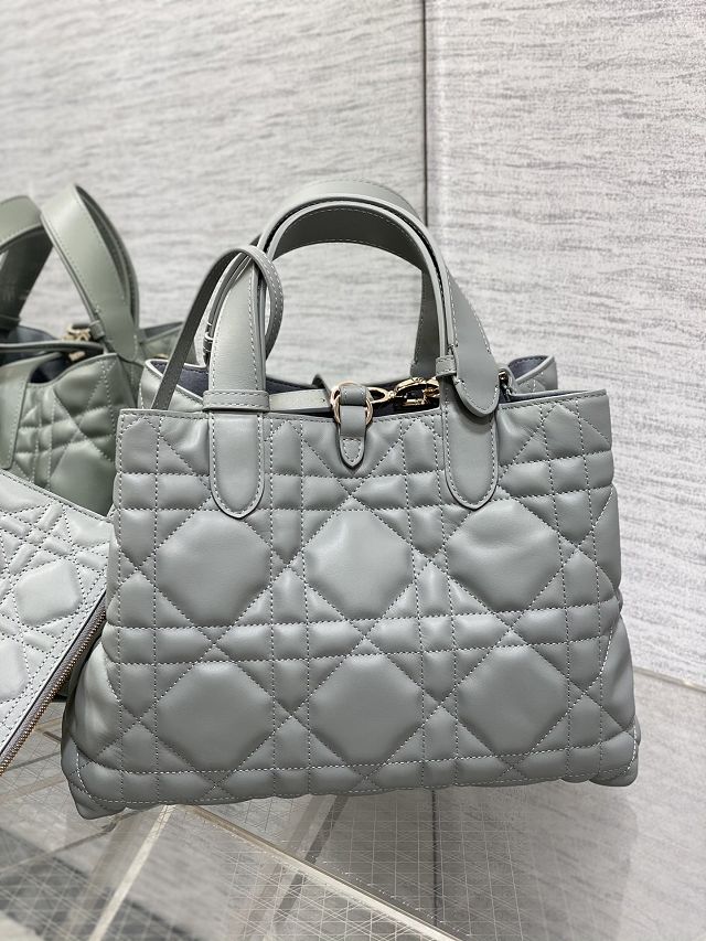 Dior original calfskin medium toujours bag M2821 stone grey