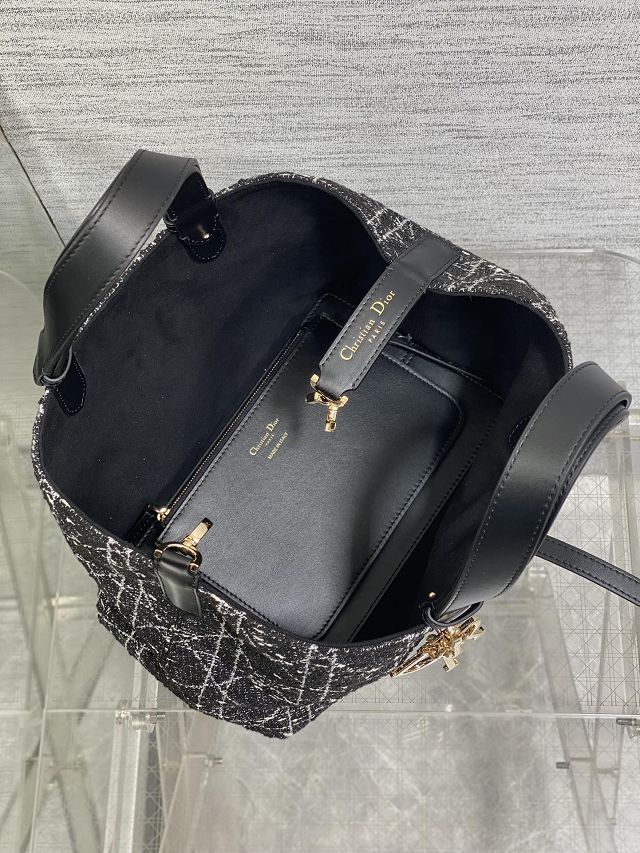 Dior original cotton medium toujours bag M2821 black