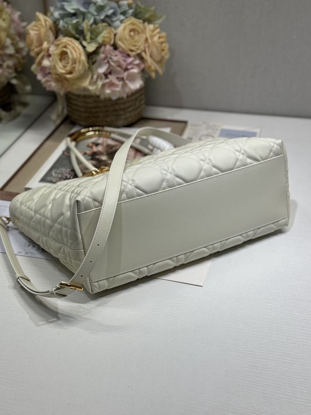 Dior original lambskin large toujours tote bag M1167 white