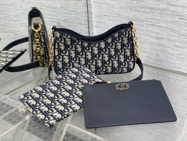 Dior original cotton avenue hobo bag S9226 blue