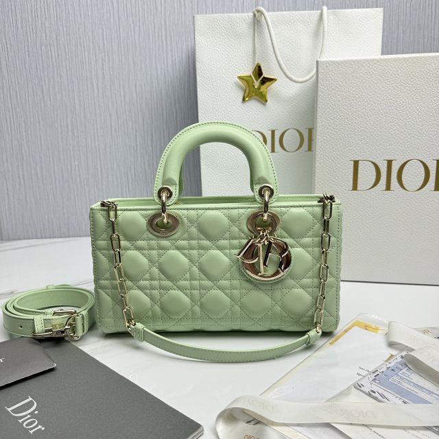 Dior original lambskin medium lady D-Joy bag M0540 avocado