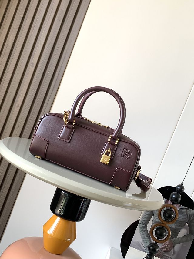 Loewe original calfskin amazona 23 cropped bag A039N23 burgundy