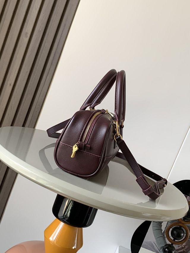Loewe original calfskin amazona 23 cropped bag A039N23 burgundy