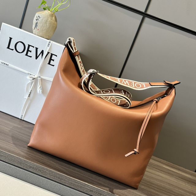 Loewe original calfskin cubi crossbody bag B906K70 brown