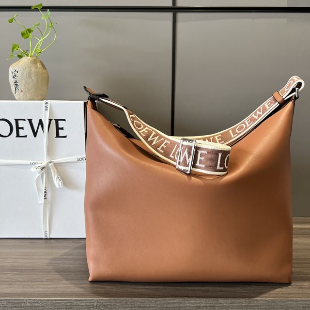 Loewe original calfskin cubi crossbody bag B906K70 brown