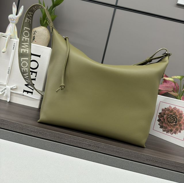 Loewe original calfskin cubi crossbody bag B906K70 olive