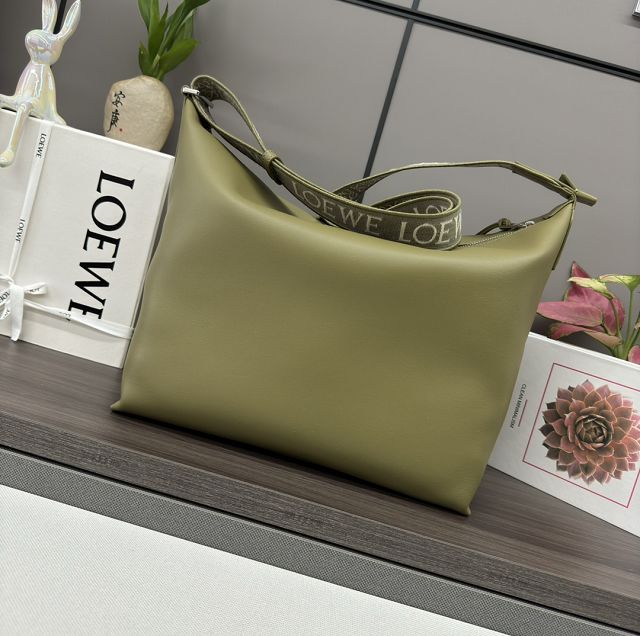 Loewe original calfskin cubi crossbody bag B906K70 olive