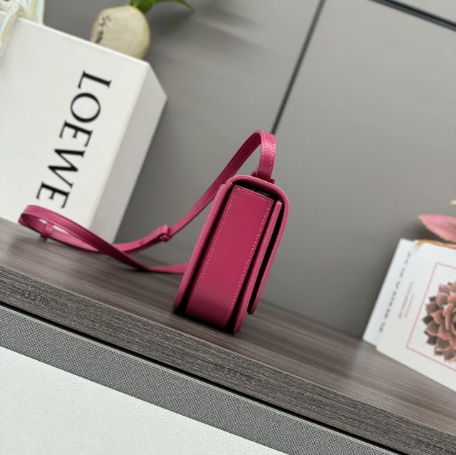 Loewe original calfskin mini goya shoulder bag A896W55 rose red