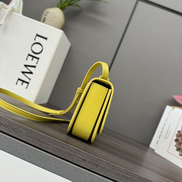 Loewe original calfskin mini goya shoulder bag A896W55 yellow