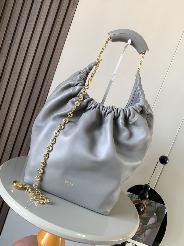 Loewe original lambskin medium squeeze bag A914Q37 grey
