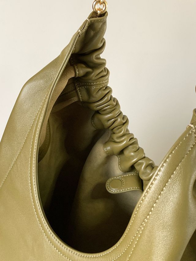 Loewe original lambskin medium squeeze bag A914Q37 olive