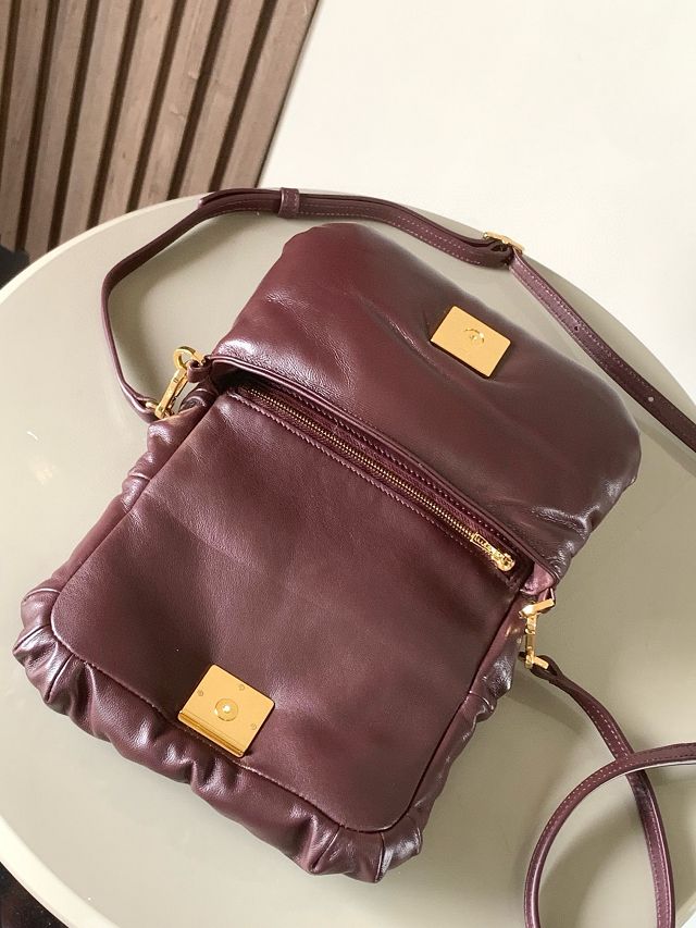 Loewe original lambskin mini goya puffer bag A896W56 burgundy