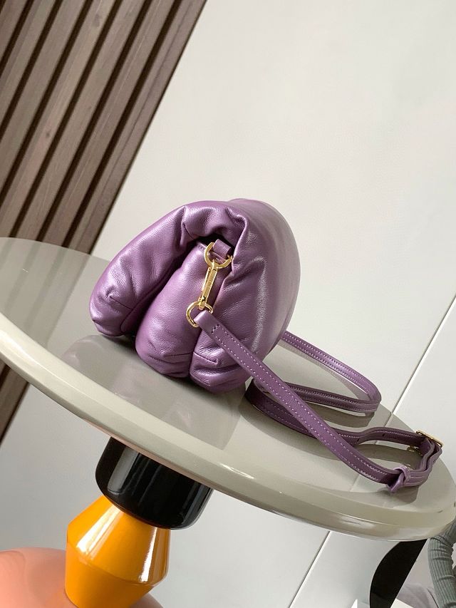 Loewe original lambskin mini goya puffer bag A896W56 purple