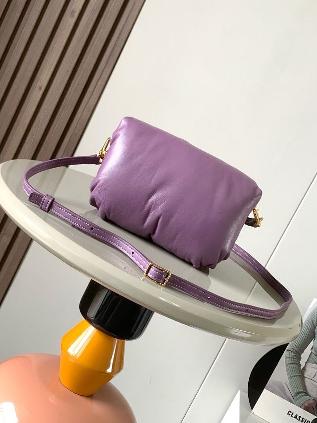 Loewe original lambskin mini goya puffer bag A896W56 purple